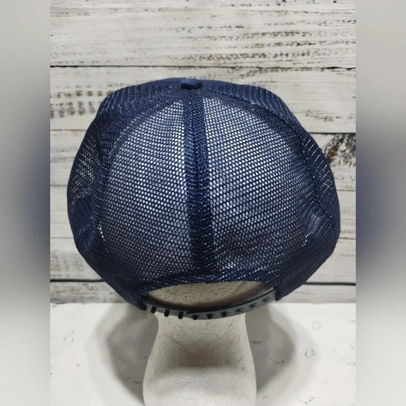 Commander In Chief Vintage Snapback Hat 90's Navy Gold NEW - Picture 2 of 3